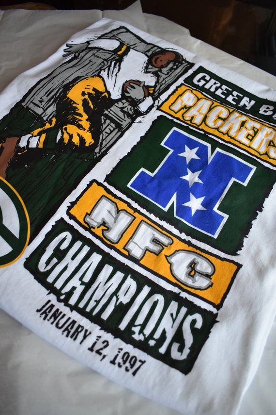 Vintage 1997 NFC NFL Green Bay Packers Champion S… - image 1