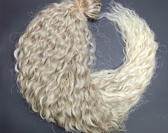 Dark roots blond dreads extensions, Synthetic double ended curly dread full head set Reusable crochet dreads extends, Fake DE SE wavy dreads