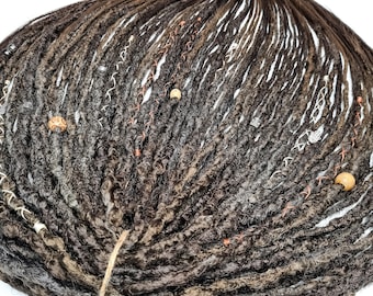 Natural look synthetic double ended dreads / DE dreads boho style / Medium brown dreads / Natural look Crochet boho dreads / Viking dreads