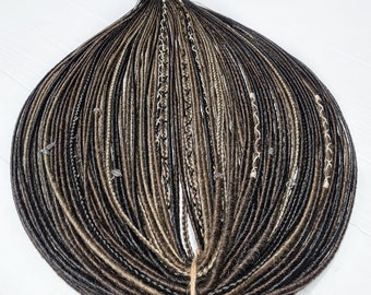 Mix of Double ended smooth dreadlocks and de braids/ Brown SE or DE dreadlocks / Natural colors de dreads / Mix of dark & light brown dreads