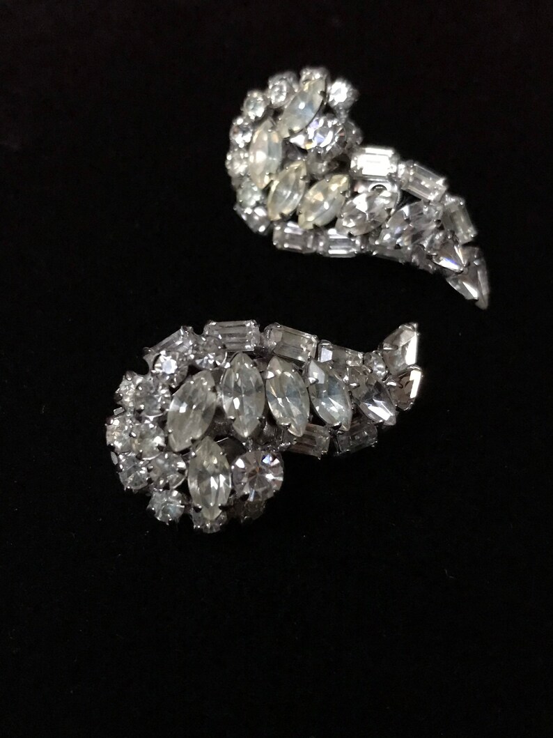 Vintage Sherman Earrings Sherman Clip On Earrings Large Etsy