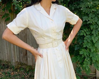 vintage shirt dresses 1950