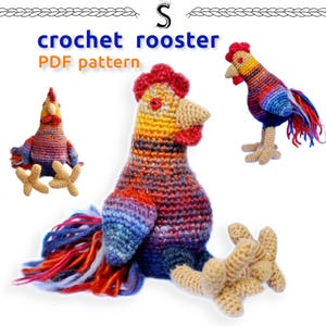 Rooster Crochet Pattern PDF | Crochet Pattern Rooster | Crochet Patterns Amigurumi | Amigurumi Crochet Pattern | Crochet Amigurumi Patterns