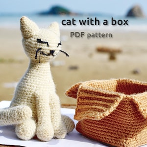 Amigurumi Crochet Cat Pattern | Cat with a Box Crochet Pattern | Cat Amigurumi Pattern Crochet | Cat Crochet Pattern Amigurumi | Cat Pattern