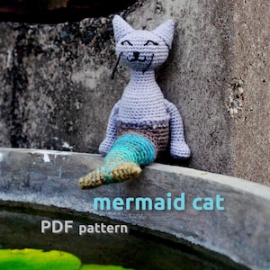 Mermaid Cat Amigurumi Pattern Crochet | Crochet Cat Pattern | Amigurumi Pattern Mermaid Cat | Amigurumi Crochet Cat Pattern PDF Download