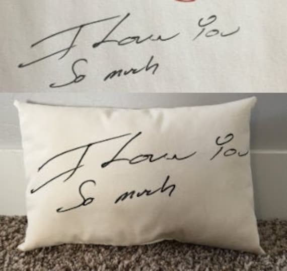 Handwriting Pillow, CREAM, handwritten memory, memory pillow, Gift under 25, keepsake pillow, sympathy, bereavement gift, Grandma's writing