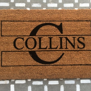Custom Personalized Doormat, family doormat, last name doormat, personalized porch doormat, housewarming gift, realtor gift, family