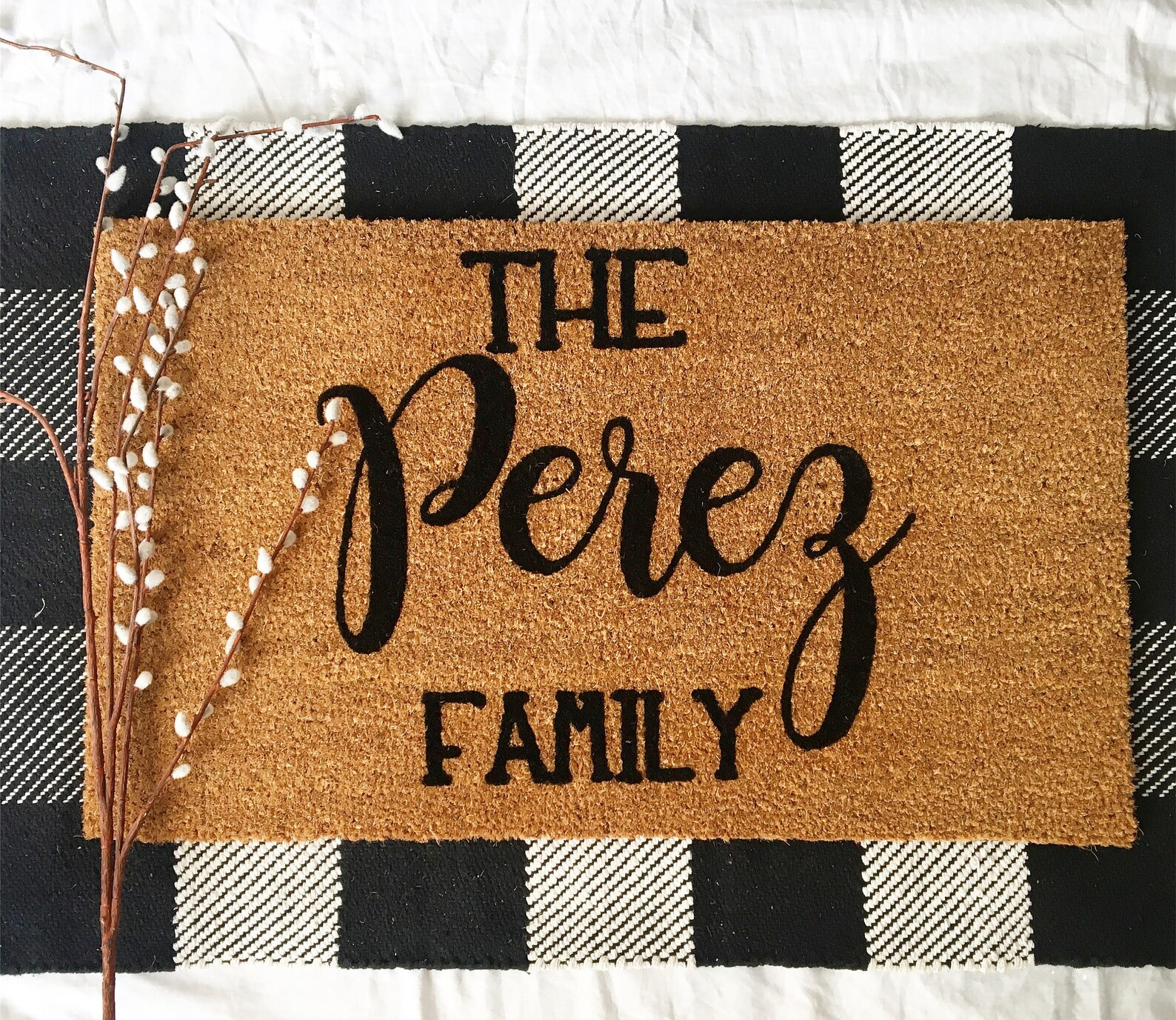 Custom Personalized Family Doormat Family Mat Last Etsy