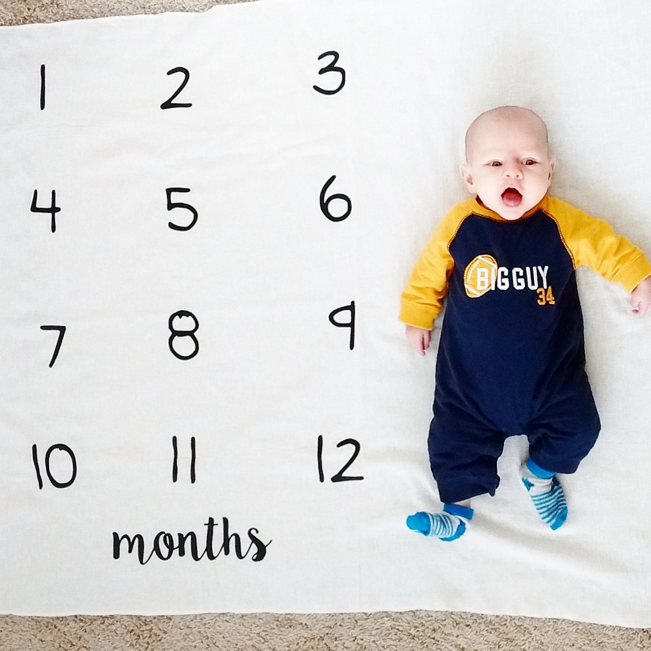 Watch Me Grow Blanket Monthly Count Baby Shower Gift Gifts