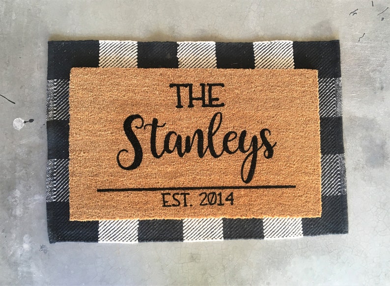 Custom Personalized Doormat Mat Front Entryway Etsy