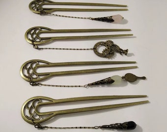 Hair pick and its removable counterpart, to be chosen among 4 models