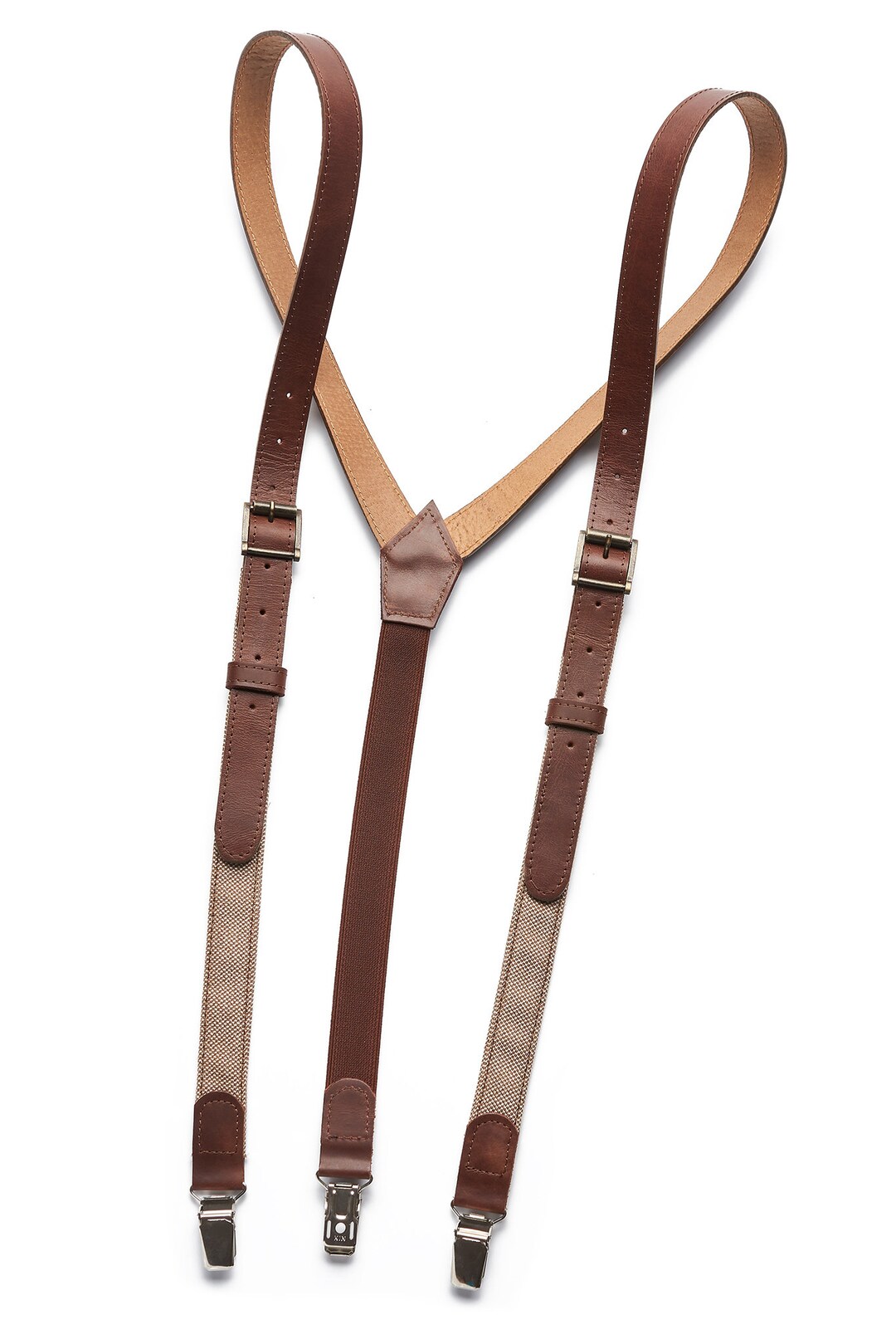 SIMPLE Mens Leather Suspenders,adjustable Suspenders, Wedding