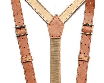 genuine leather suspenders, wedding suspenders