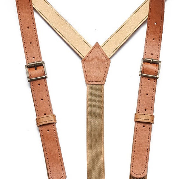 genuine leather suspenders, wedding suspenders