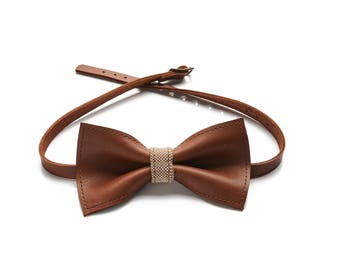 läderfluga, slips, bröllopsfluga, gentleman, present till make, present i äkta läder, brudgum