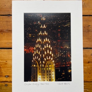 Chrysler Building New York print - Signed mounted print 30 x 40cm - Stuart Brown Photography - FREE DELIVERY