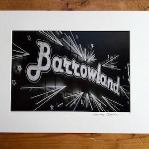 Barrowland Glasgow print - black and white version - signed mounted print 30 x 40cm - Stuart Brown Photography - FREE DELIVERY