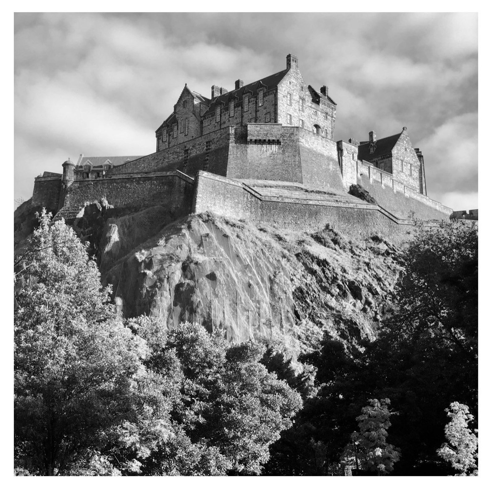 Edinburgh Castle Print Black and White Edinburgh Print Etsy