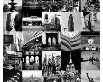 New York Iconic print - black and white photograph -  signed mounted square print - 30 x 30cm - Stuart Brown Photography - FREE DELIVERY