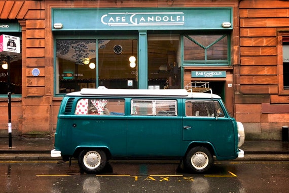 Vw Camper Van Cafe Gandolfi Glasgow Druck Signiert Etsy