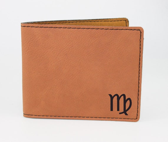Virgo Zodiac Sign Laser Engraved Wallet For Men Astrology Etsy