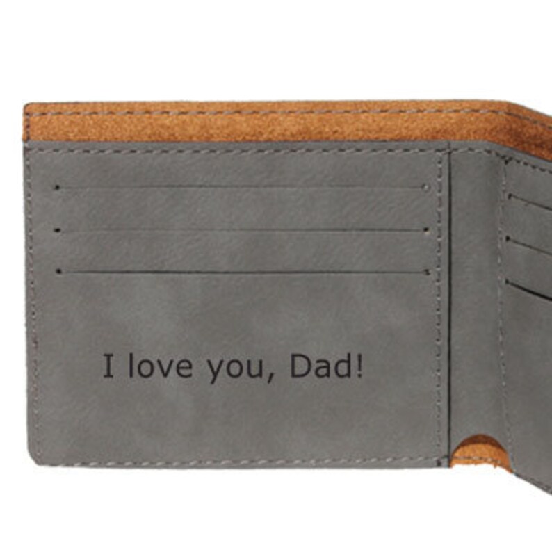 Custom Personalized Wallet Fishermans Birthday Gift The Rodfather Laser Engraved Vegan Wallet Fish Fishing Cruelty Free Leather