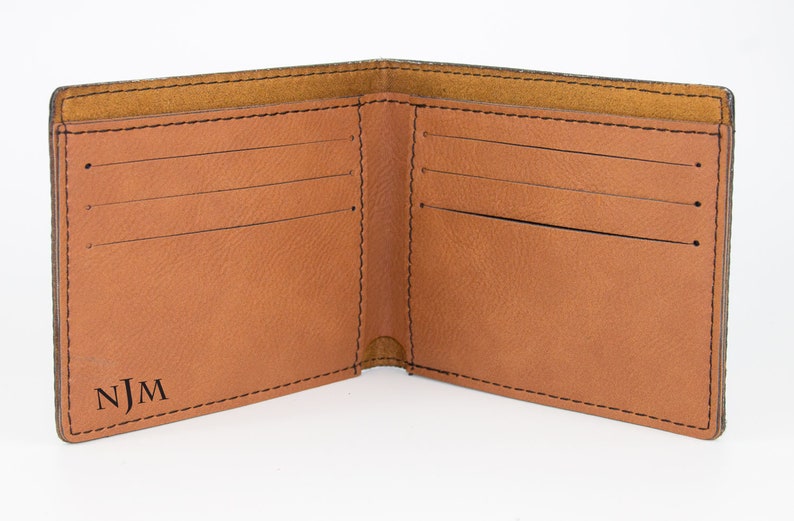 Custom Personalized Wallet Fishermans Birthday Gift The Rodfather Laser Engraved Vegan Wallet Fish Fishing Cruelty Free Leather