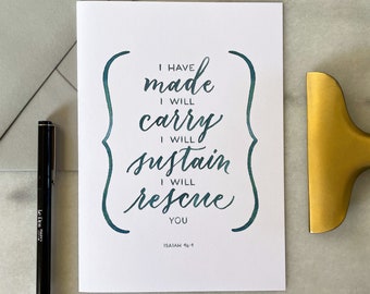 Carry & Sustain Printable Greeting Card