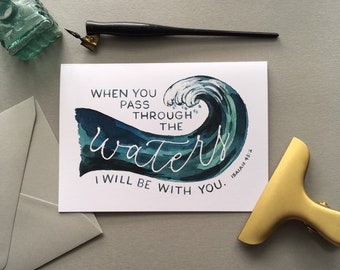 Pass Through Waters Printable Encouragement Card