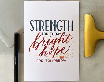 Strength For Today Printable Encouragement Card