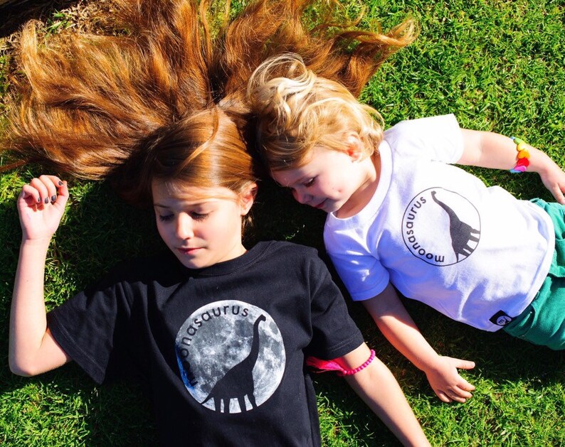 Kids Black Moonasaurus T-Shirt