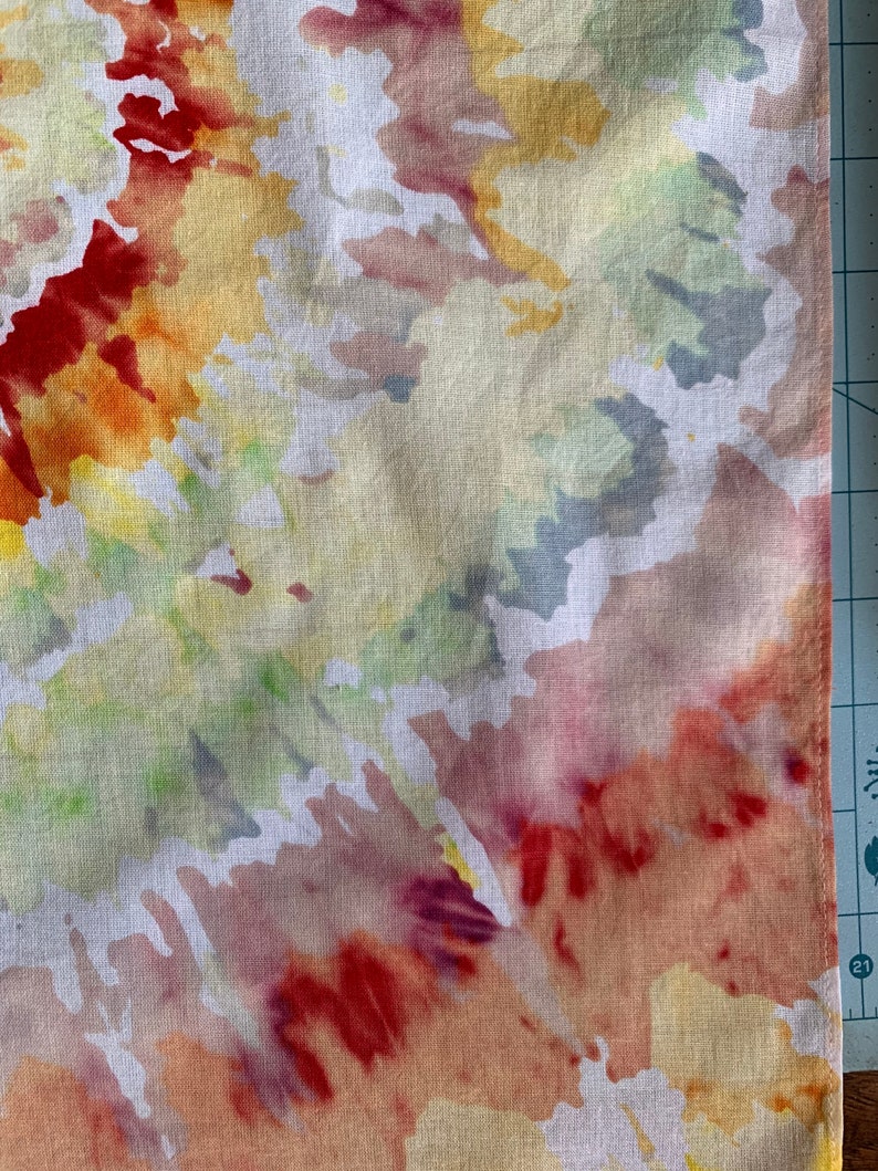 fabric sewing projects cloth tie dye fat quarter face cover Tie dye bandana 100/% cotton hand dyed fabric for masks 22\u201dx22\u201d with hems