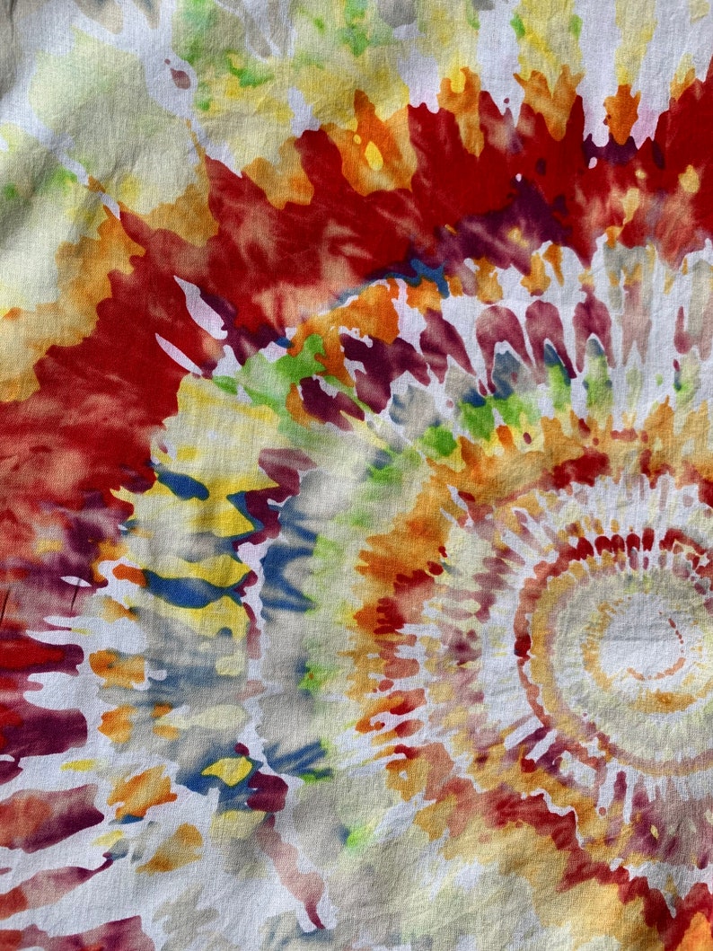 fabric sewing projects cloth tie dye fat quarter face cover Tie dye bandana 100/% cotton hand dyed fabric for masks 22\u201dx22\u201d with hems