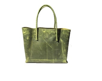 Big leather bag Shopping bag shopper Ledershopper Leather Shopper bag bag used look handmade