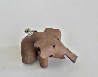 3 keychains / bag charms gift for kindergarten teacher leather used look handmade