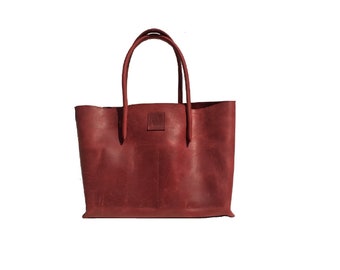 Big leather bag shopper bag shopping bag Ledershopper used look handmade