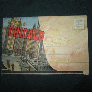 livro de cartão postal vintage!! MAIOR CHICAGO!!