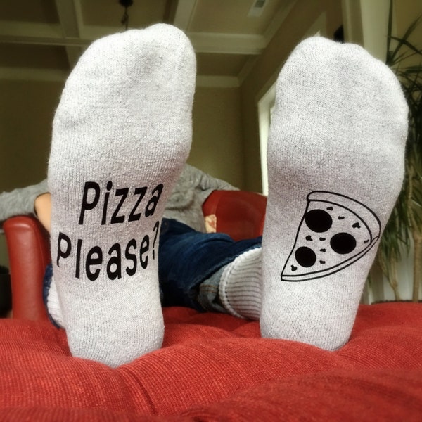 XL Pizza Socks - Funny Socks - Gift for Him - Gift for Her - Mens Sock - Women - Wine Socks - Pizza Sock - Novelty Gift - Gifts for Dad