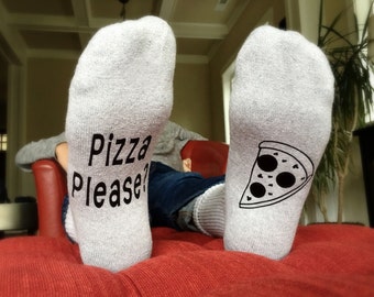 XL Pizza Socks - Funny Socks - Gift for Him - Gift for Her - Mens Sock - Women - Wine Socks - Pizza Sock - Novelty Gift - Gifts for Dad