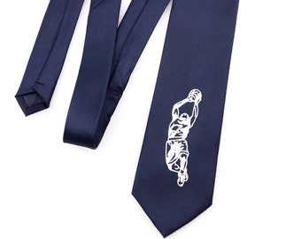 Basketball Tie - Basketball Gifts for Men, Mens Necktie, Coach Gift, Boyfriend Gift, Fathers Day Gift, Gifts for Dad, Birthday Gift for Him