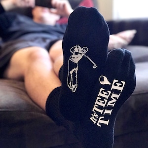 Golf Socks Golf Gifts Golf Gifts for Men Fathers Day Dad Funny Socks Gift for Him Dad Gifts Golfing Socks Christmas Gift image 1