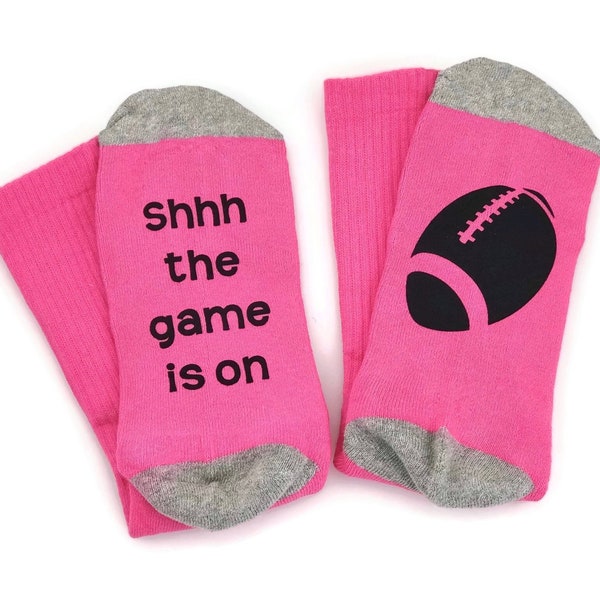 Pink Football Socks Etsy