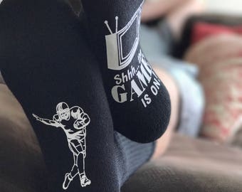 Football Socks - Football Gift - Fathers Day Gift - Football Dad - Funny Socks - Gift for Him - Dad Gifts - Foot Ball - Christmas Gift