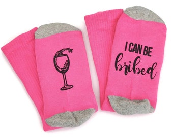 Chaussettes roses pour amateurs de vin - cadeau pour elle, cadeau pour maman, cadeau pour petite amie, cadeau pour soeur