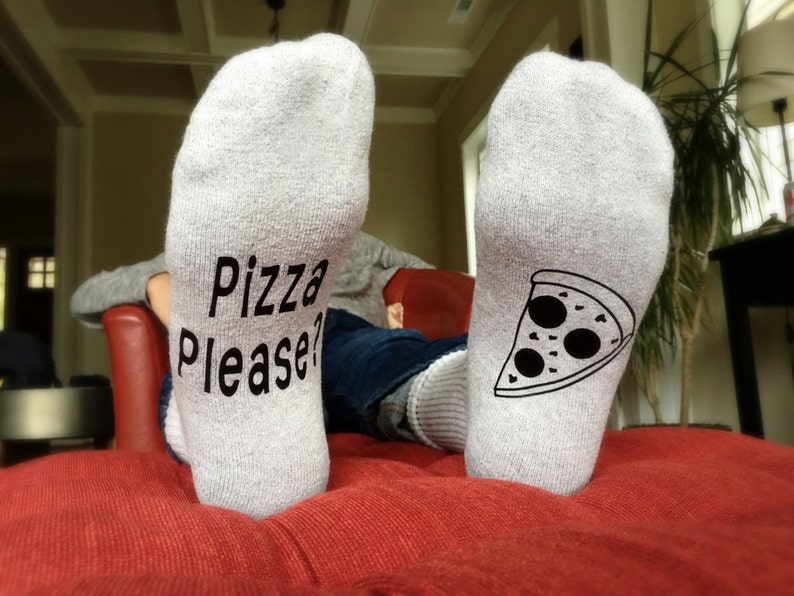 Pizza Socks - Funny Socks - Gift for Him - Gift for Her - Mens Sock - Women - Wine Socks - Pizza Sock - Novelty Gift - Gifts for Dad - Pizza 