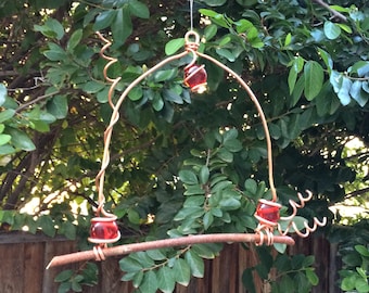 Hummingbird swing / hummingbird perch / outdoor decoration / bird perch / bird swing