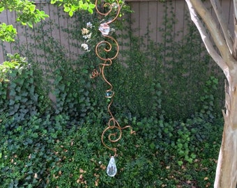 Sun Catcher / Decorative chain / Window Decoration / Indoor or Outdoor Decor / Patio decor / hanging wedding decoration / 3 link chain