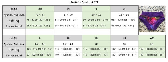 3x Size Chart