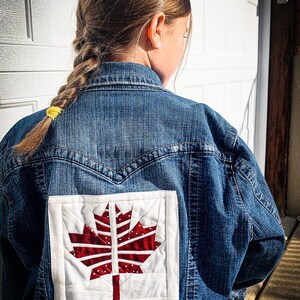 Girl’s Denim Jacket With Leaf Detail