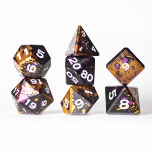 Metal Polyhedral RPG Dice Set - Gemstone Collection